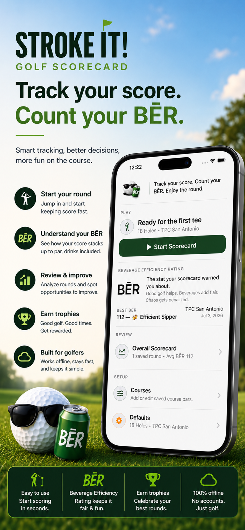 Stroke It scorecard screenshot